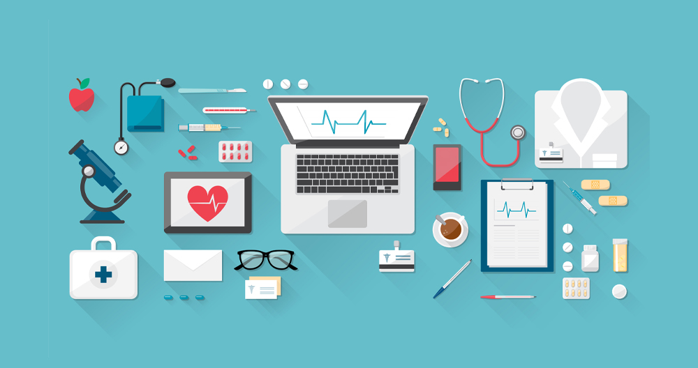 illustration of medical icons